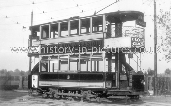 Walthamstow Tram No.23, Ferry Lane, Walthamstow, London. c.1908
